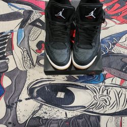 Nike Air Jordan 4 Retro SE Laser Black Gum CLEAN Brown CI1184-001 Mens Size 10.5