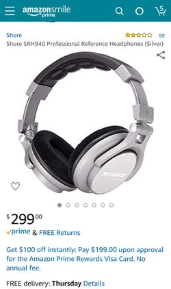 SHURE SRH940 headphones