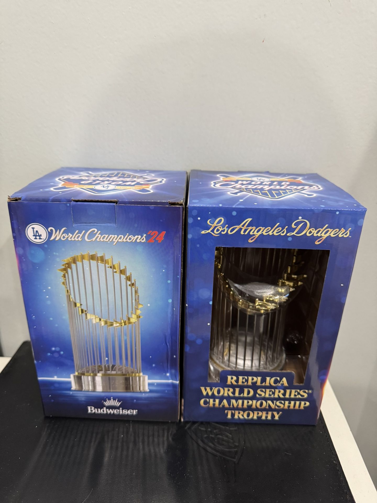 Dodgers World series replica trophy