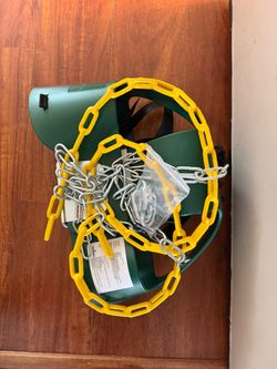 Green Plastic Kids Swing Seat with Chains