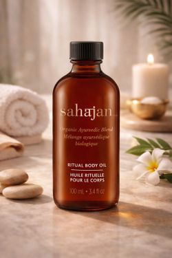 Sahajan Ritual Ayurvedic Blend Body Oil 100ml Hydrating Natural Glow Spa Grade