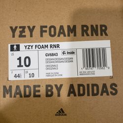 Adidas YEEZY Foam RNR DESERT SAND Size 10M