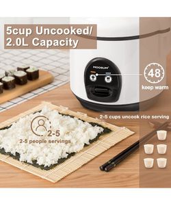 Electric Rice Cooker with One Touch for Asian Japanese Sushi Rice, 10-Cup  Uncook