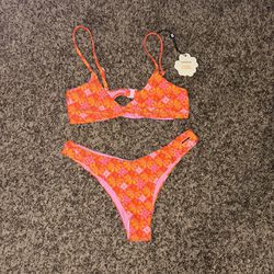 Blackbough Pink/Orange Printed Bikini