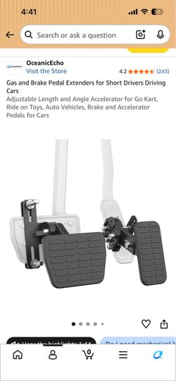 OceanicEcho Gas and Brake Pedal Extenders