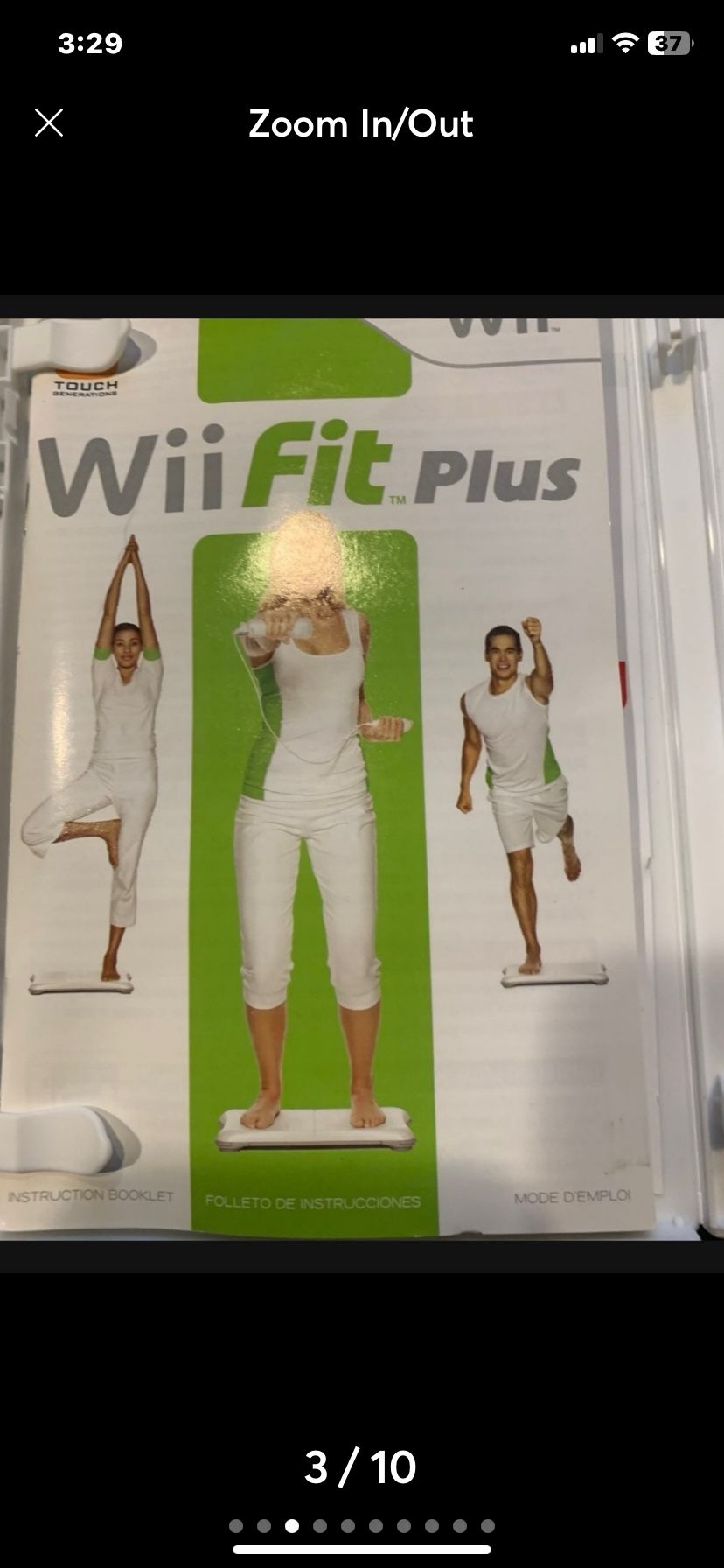 new Wii Fitness Board with like new Wii fitness plus exercise video.