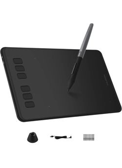 Huion H640P Digital Drawing Pad Tablet & Battery Stylus Pen for Art Comic Zoom