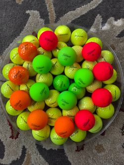 50 Colored Titleist Golf Balls- Excellent Condition (20 Pro V1/V1x, 18 tru feel, 12 velocity)