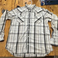 Western Dress Shirt With Ivory Like Buttons