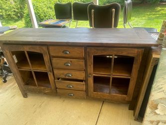 Console table/cabinet (glass missing from doors)