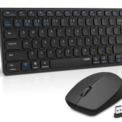 Bluetooth Keyboard and Mouse Dual-Mode Wireless Keyboard and Mouse Combo Slim 