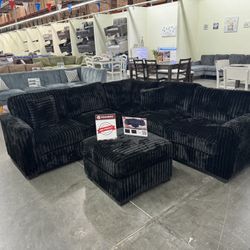 New Black Sectional 