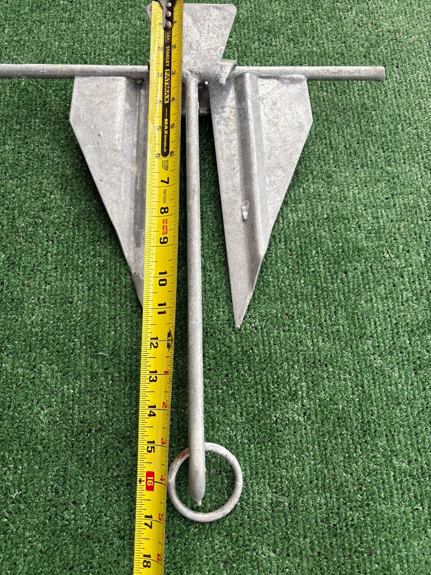 Fluke-style Boat Anchor 17” Steel