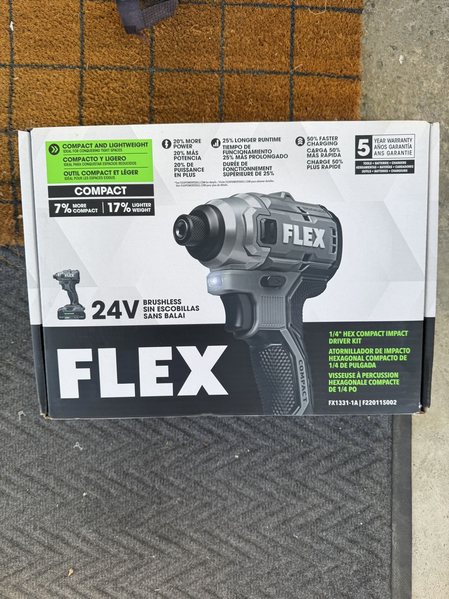New Flex compact 24-volt 1/4-in Brushless Cordless Impact Driver (Battery Included and Charger Included