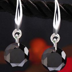 Drop Crystal Stud Earrings