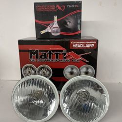 5 3/4  Universal Headlights Glass Oem Style 