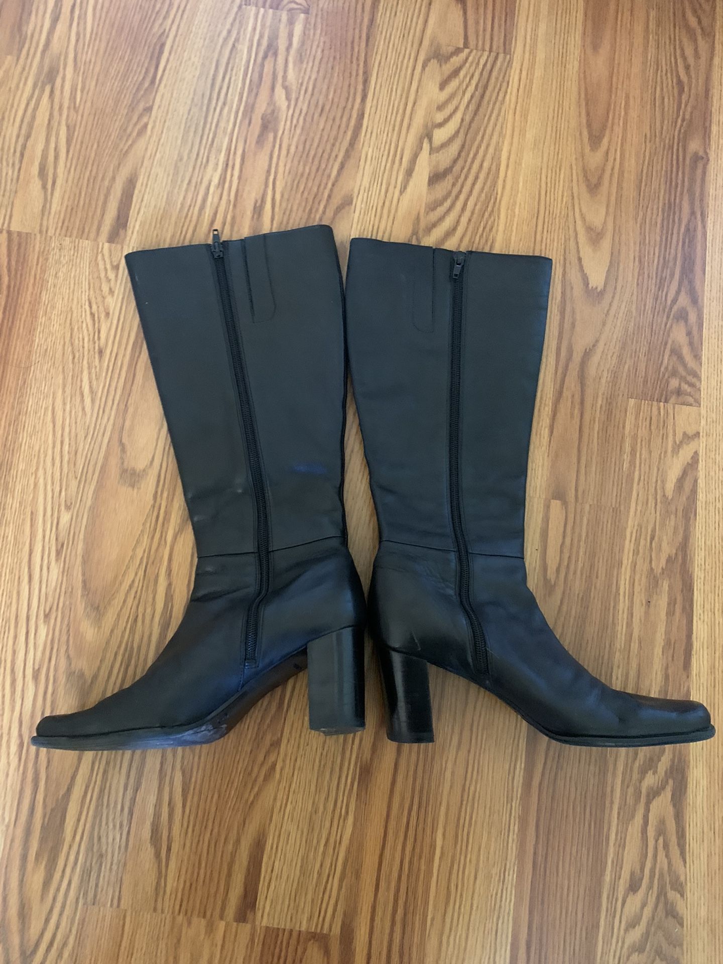 Womans High Black Leather