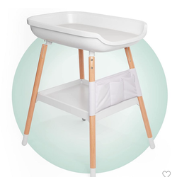 Modern White Children of Design Deluxe Diaper Changing Table with Pad Storage Shelf