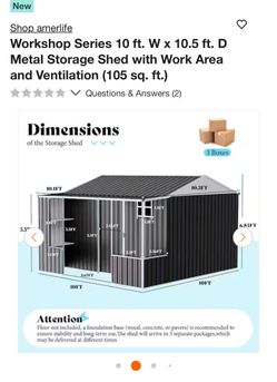 10x10 metal shed