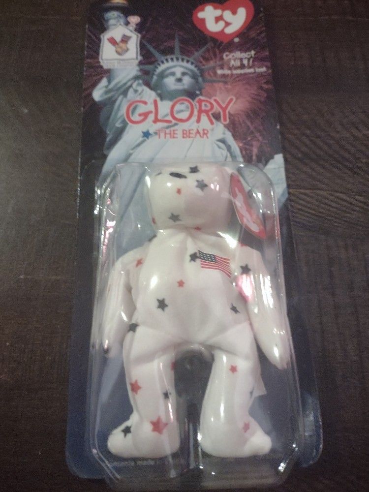 Rare Vintage Glory The Bear McDonald's Beanie Baby New In The PKG