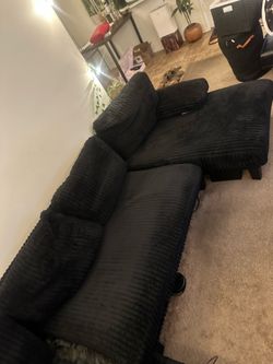 Black Suede Couch