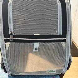 Pet backpack with two side pockets