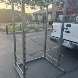 Squat Rack w/weights, bench, & bar