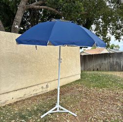 Navy Blue 7 ft Patio Umbrella with Stand