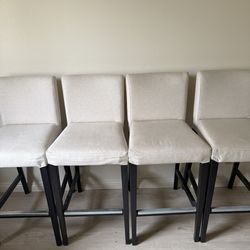 Set of 4 IKEA BERGMUND Counter-Height Bar Stools – $150 for All