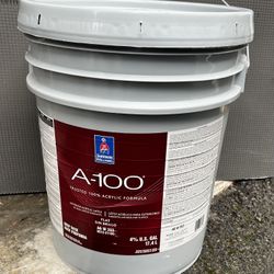 Exterior Paint. Flat. Color Gray 2849. New 5 Gallons 