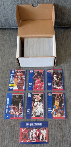 1991 Fleer Basketball Card Complete 240 Cards with Set 5 Michael Jordan Cards HOF HIGH GRADE