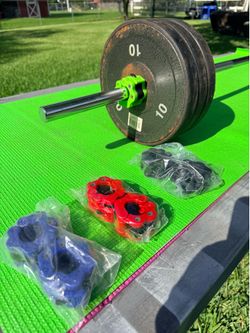 Standard Weights with New Barbell and Quick Locking Collars (Choice of Color )