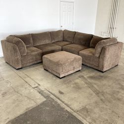 New Brown 6pc Modular Sectional