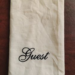 Embroidered Linen Hand Towels 18"x28" Qty=9