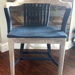 Vintage Bankers Chair Redo To Blue