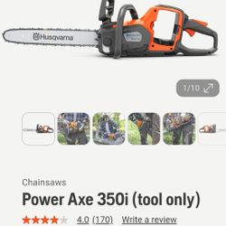 Husqvarna Power Axe chainsaw 350i 40-volt 18-in (tool only) $250