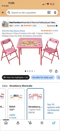 Strawberry Shortcake table set