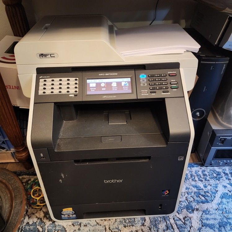 Brother MFC-9970CDW Color All In One Laser Office Printer, High End, Fresh Toner, Low Hours!