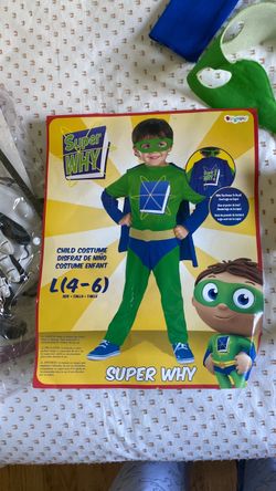 Super Why Halloween costume kids Sm (4-6)