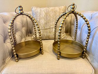 Home Decor - Gold Lanterns / Tray