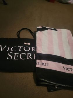 Victoria's secret tote bag and blanket