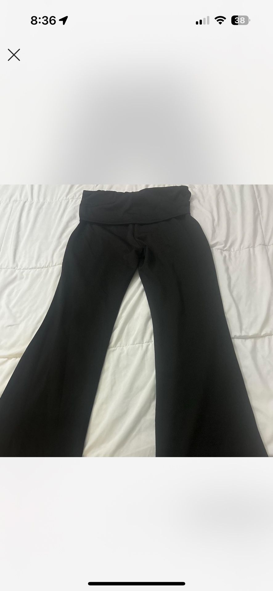 fold over flare yoga pant leggings