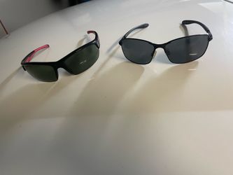 2x Sport Sunglasses Bundle – Half-Rim Wrap Frame, Dark Lenses” used for men or anyone
