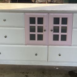 Vintage Dresser Drawers with Mirror. 