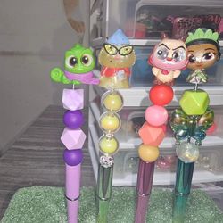 Beads Pen With Pen Toppers 
