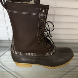 LLBean 10 Inch Shearling Lined Boot —sz 10 Womens