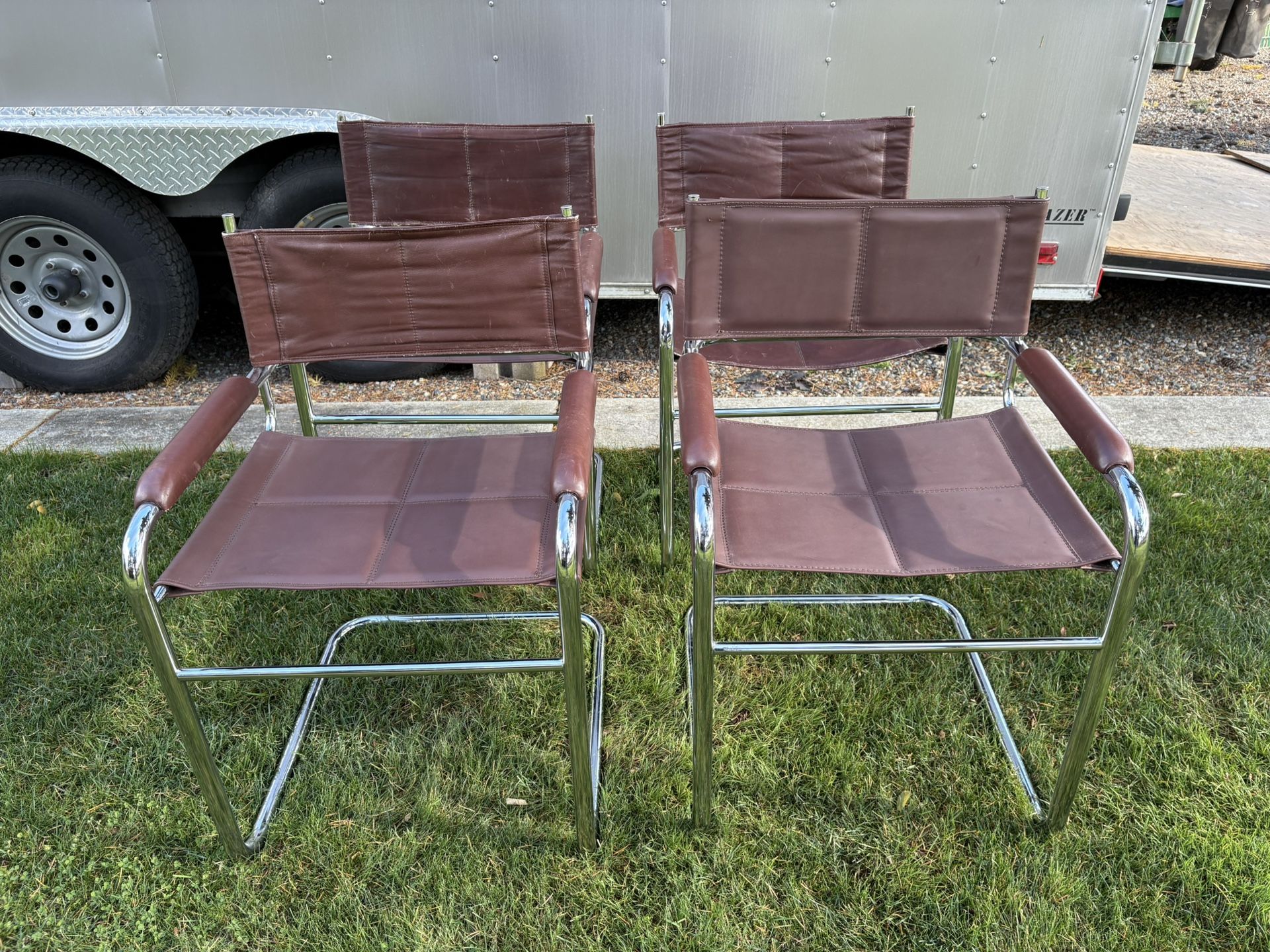 Set of (4) Vintage MCM CANTILEVER CHAIRS BY MART STAM