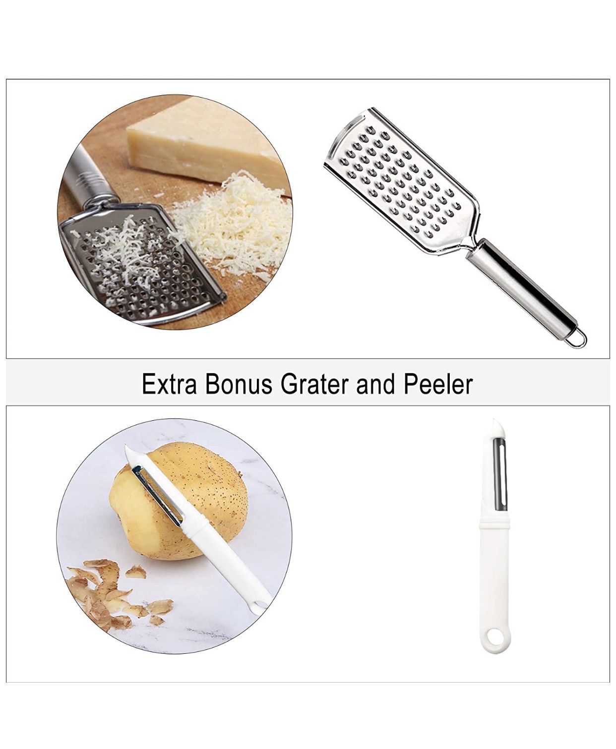 BRAND NEW kitchen cutting boards non-slip cheese grater and peeler dishwasher safe