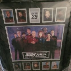 LIMITED EDITION STAR TREK THE NEXT GENERATION 25 ANNIVERSARY FRAMED PHOTOGRAPH

