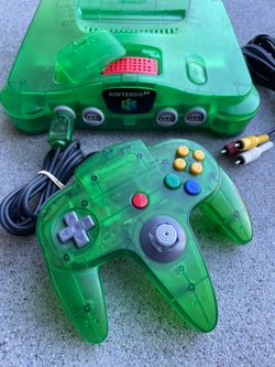 Nintendo 64 jungle green console